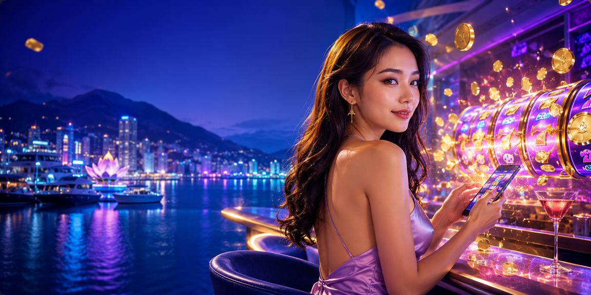 Màn hình slot game neon rực rỡ tại Nha Trang về đêm