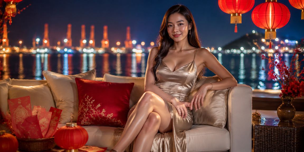 Đèn lồng và phong bao đỏ trong không khí may mắn tại Vũng Tàu
